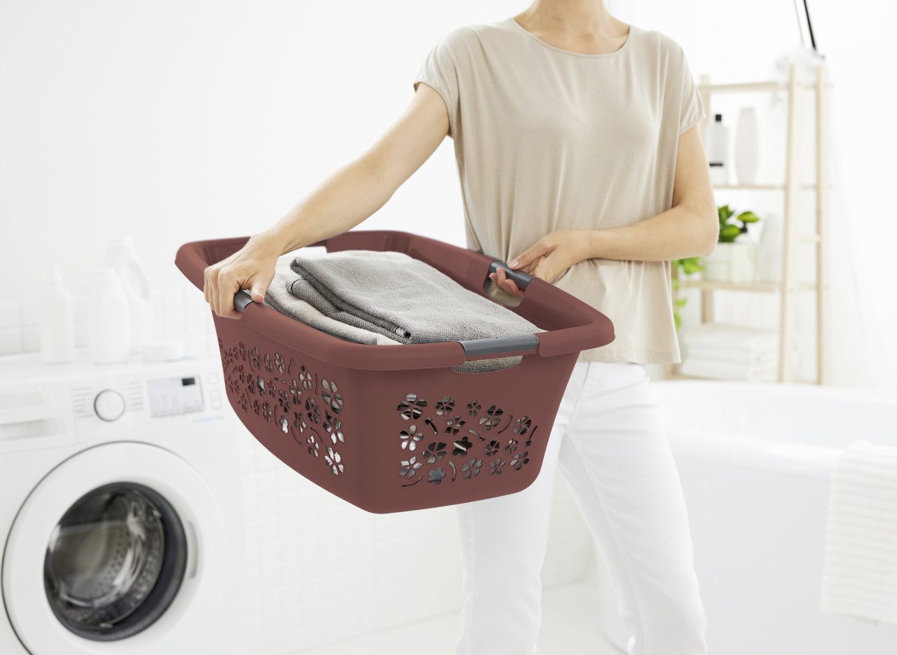 ROTHO Wäschewanne Rotho Wäschekorb Flowers 50 günstig online kaufen