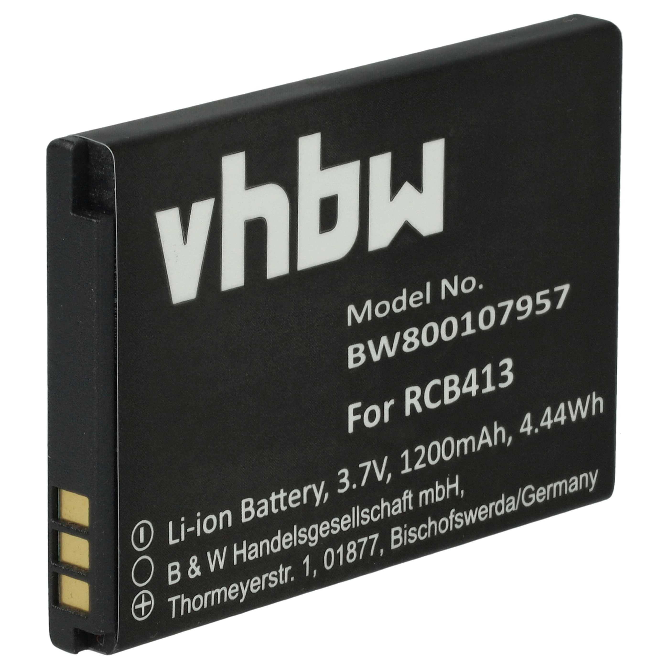 vhbw Akku passend für Doro Primo 413, 406, 414 Mobilfunk (1200 mAh, 3,7 V, Smartphone-Akku Akku Li-Ion 1200 mAh (3,7 V, 1 St), Leistungsfähiger Austausch-Akku für Telefon, Smartphone