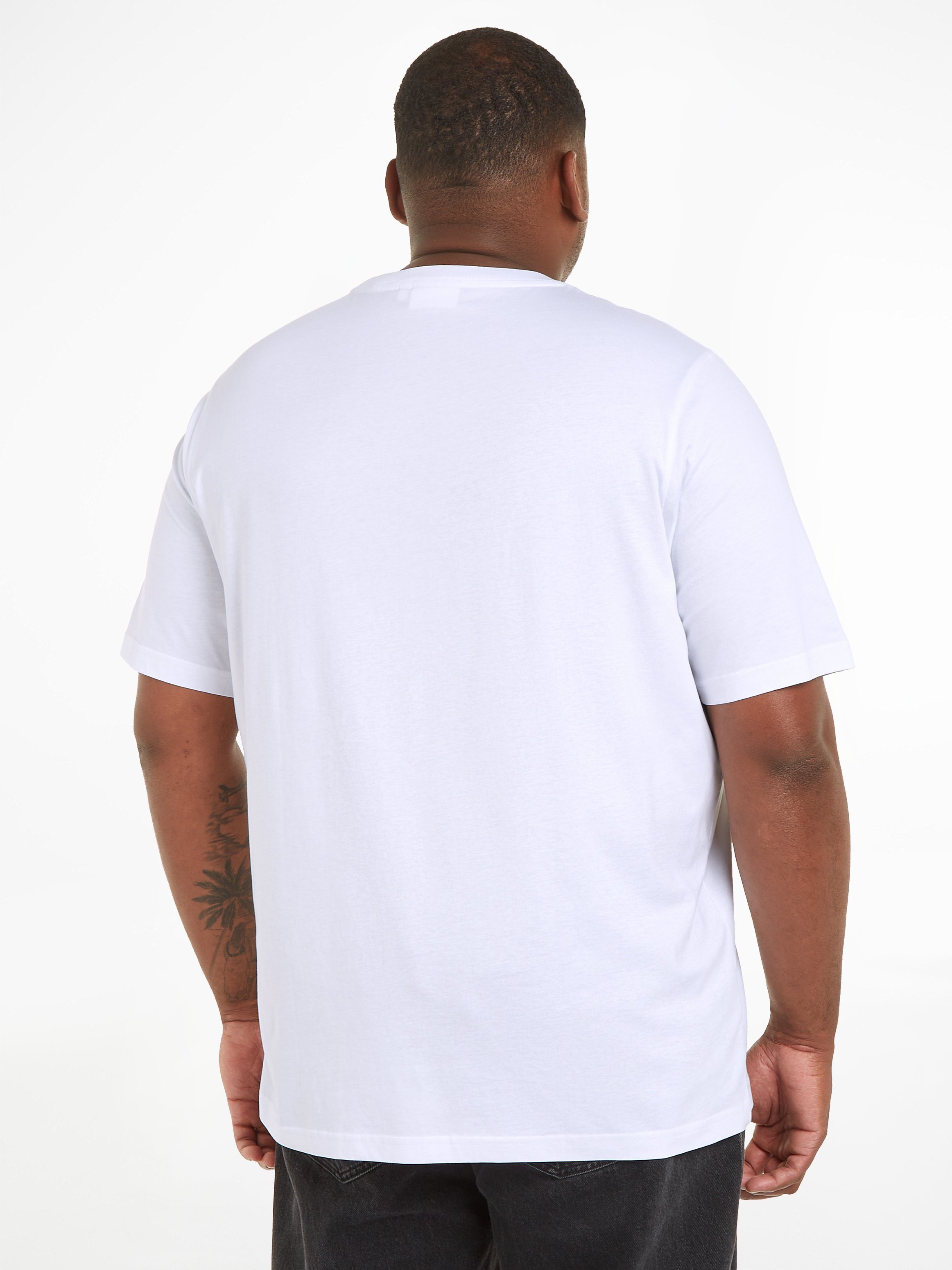 Calvin LOGO Bright White Big&Tall T-SHIRT BT-HERO T-Shirt Klein COMFORT