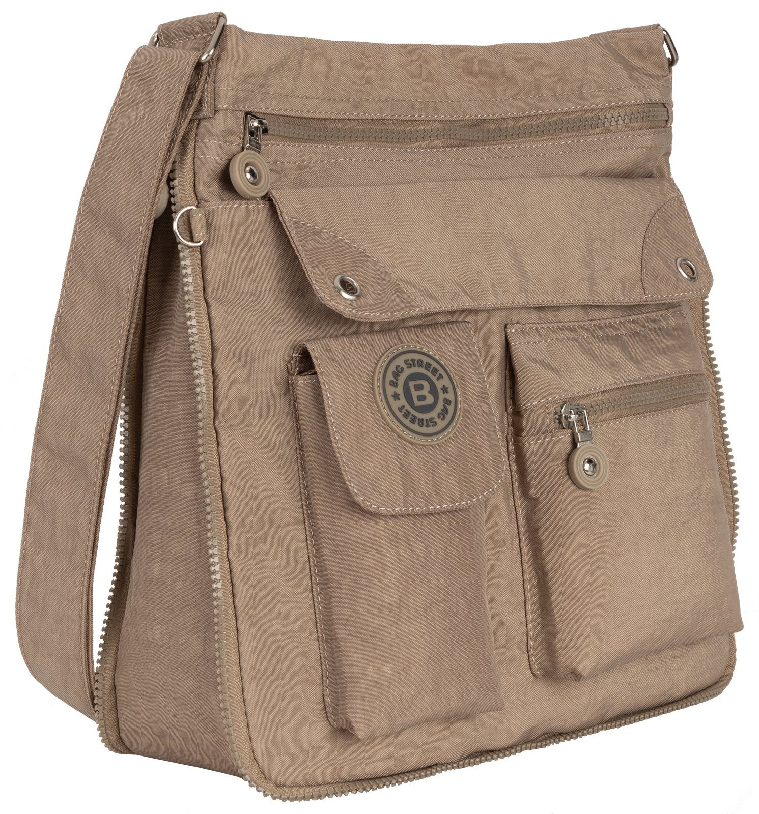 BAG STREET Umhängetasche Damentasche Umhängetasche Handtasche Schultertasche Schwarz Taupe, als Schultertasche, Umhängetasche tragbar – Bild 3 von 5