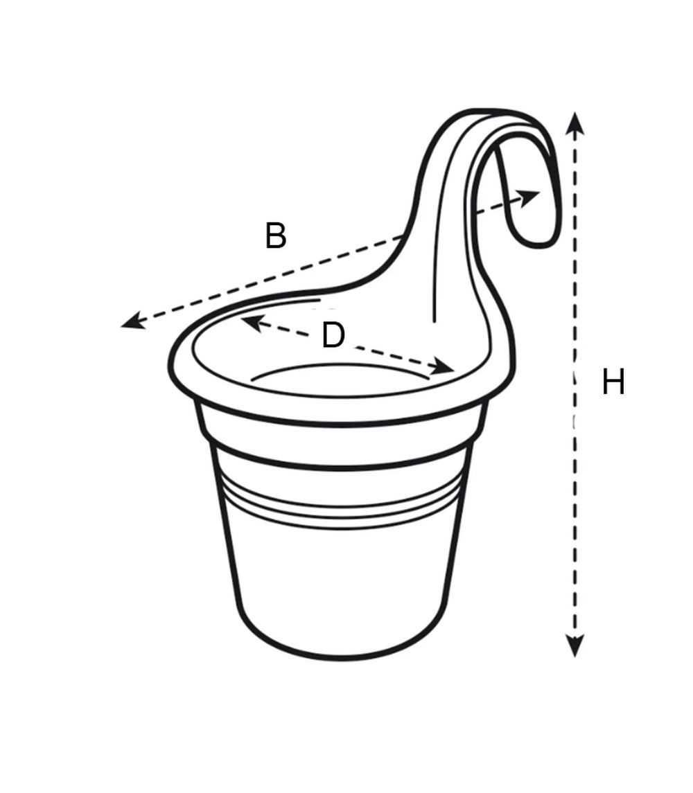 Elho Pflanzkübel green basics easy hanger small laubgrün