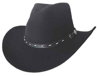 Dallas Hats Cowboyhut OUTLAW 3 Cowboyhut Schwarz Outback Style