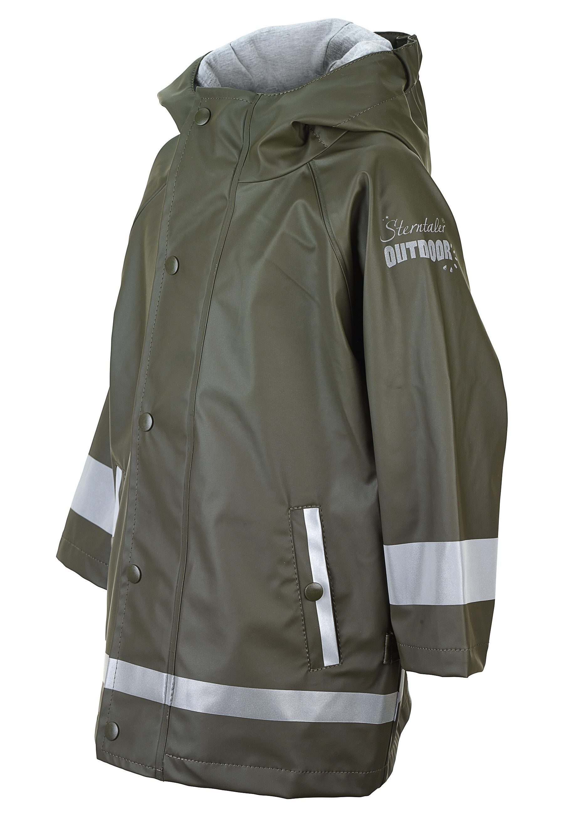 Sterntaler® Regenjacke Regenjacke ungefüttert uni (1-St) Wasserdichte Regenjacke mit verschweißten Nähten, Reflektoren & Zipper