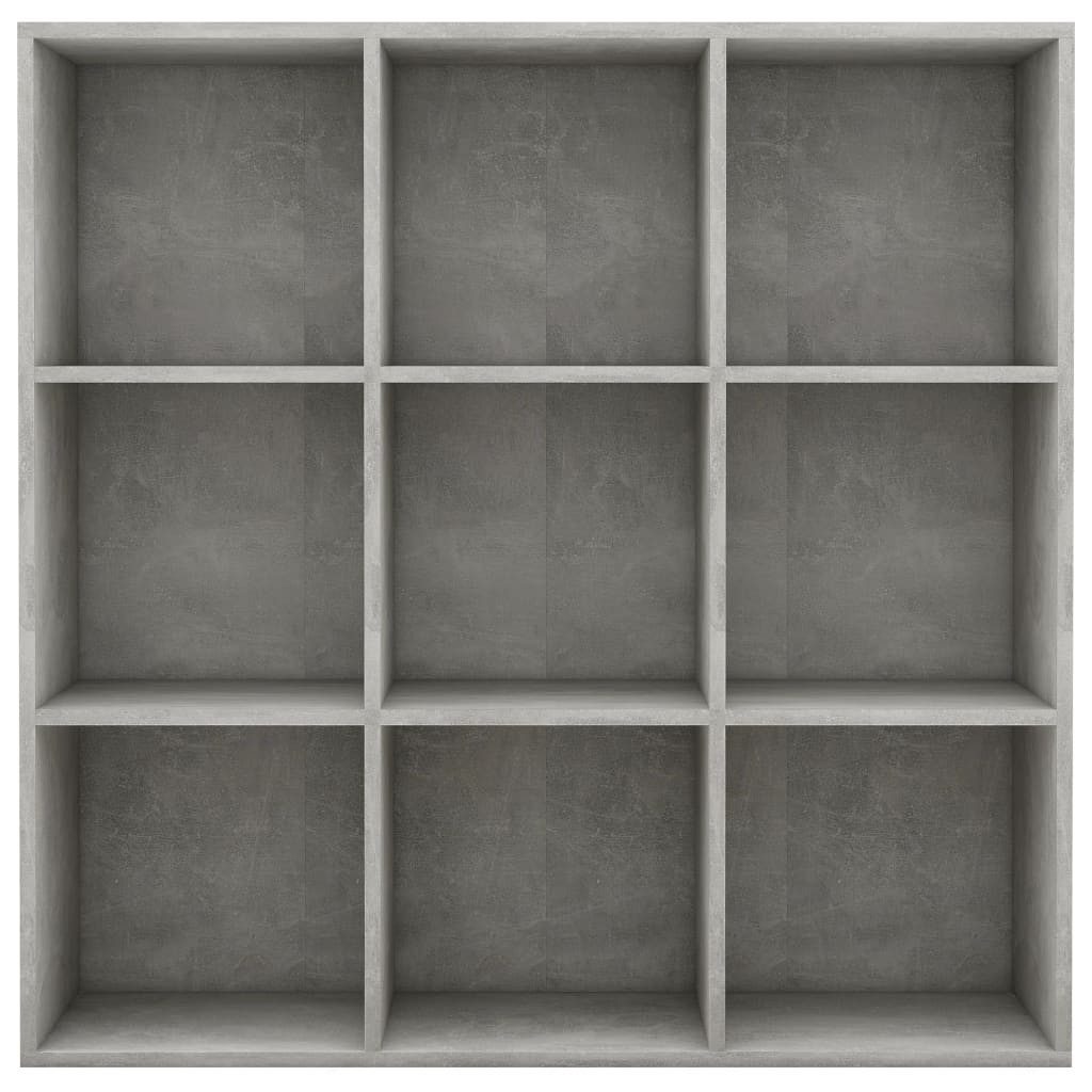 vidaXL Bücherregal NA Bücherregal Betongrau 98x30x98 cm Spanplatte