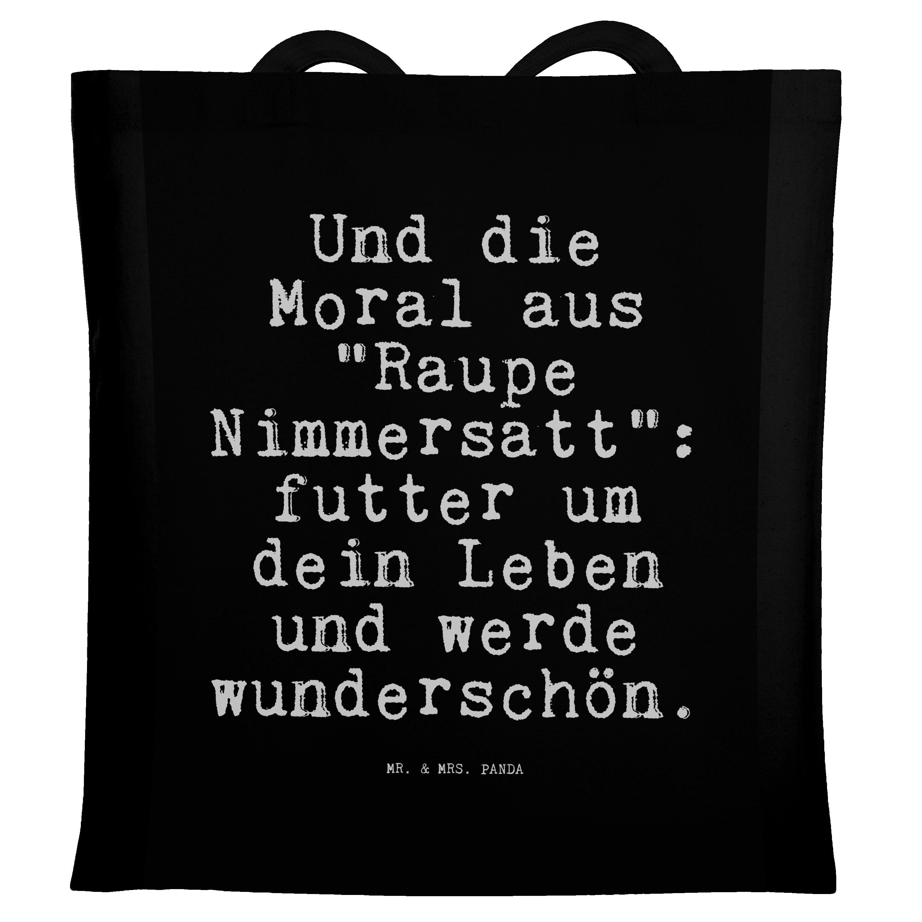 Mr. & Mrs. Panda Tragetasche »Und die Moral aus... Schwarz Geschenk