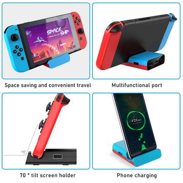 leben Switch Dock, Switch Dock mit Typ-C-auf-HDMI-Adapter, Zubehör Nintendo (1 St., Tragbare Switch-Ladestation, Switch-TV-Dock, Switch-Dock)