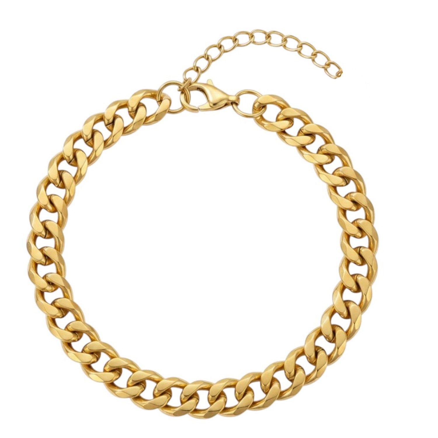 KARMA Armband Armband Herren Gliederarmband Edelstahl Gold od. Silber 19 cm (wasserfest hypoallergen rostfrei, 1-tlg., Männerarmband Schmuck für Männer), Edelstahlarmband Herrenschmuck Schmuck Herren