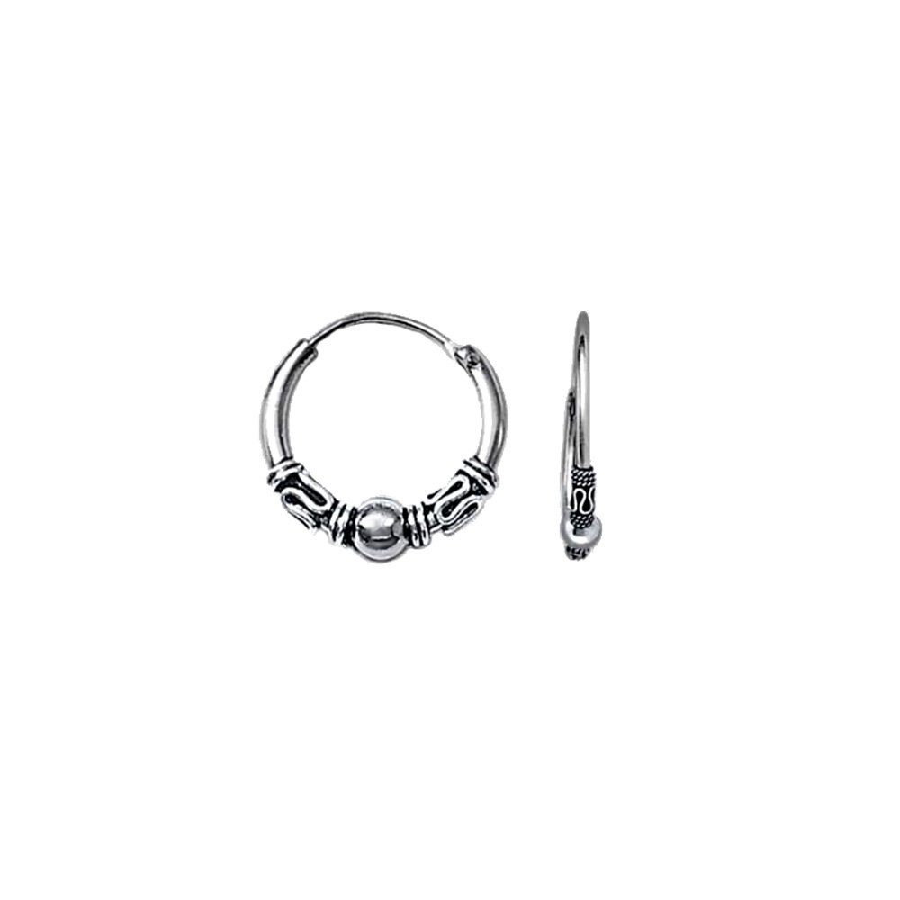 Single-Creole 925 Silber Single Ohrring Keltische Creole Gothic