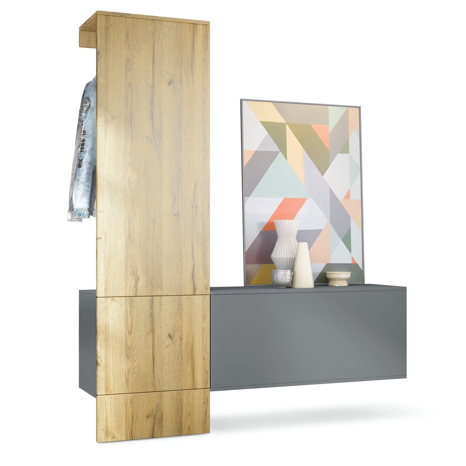 Vladon Garderoben-Set Carlton Set 4, (Wandgarderobe günstig online kaufen