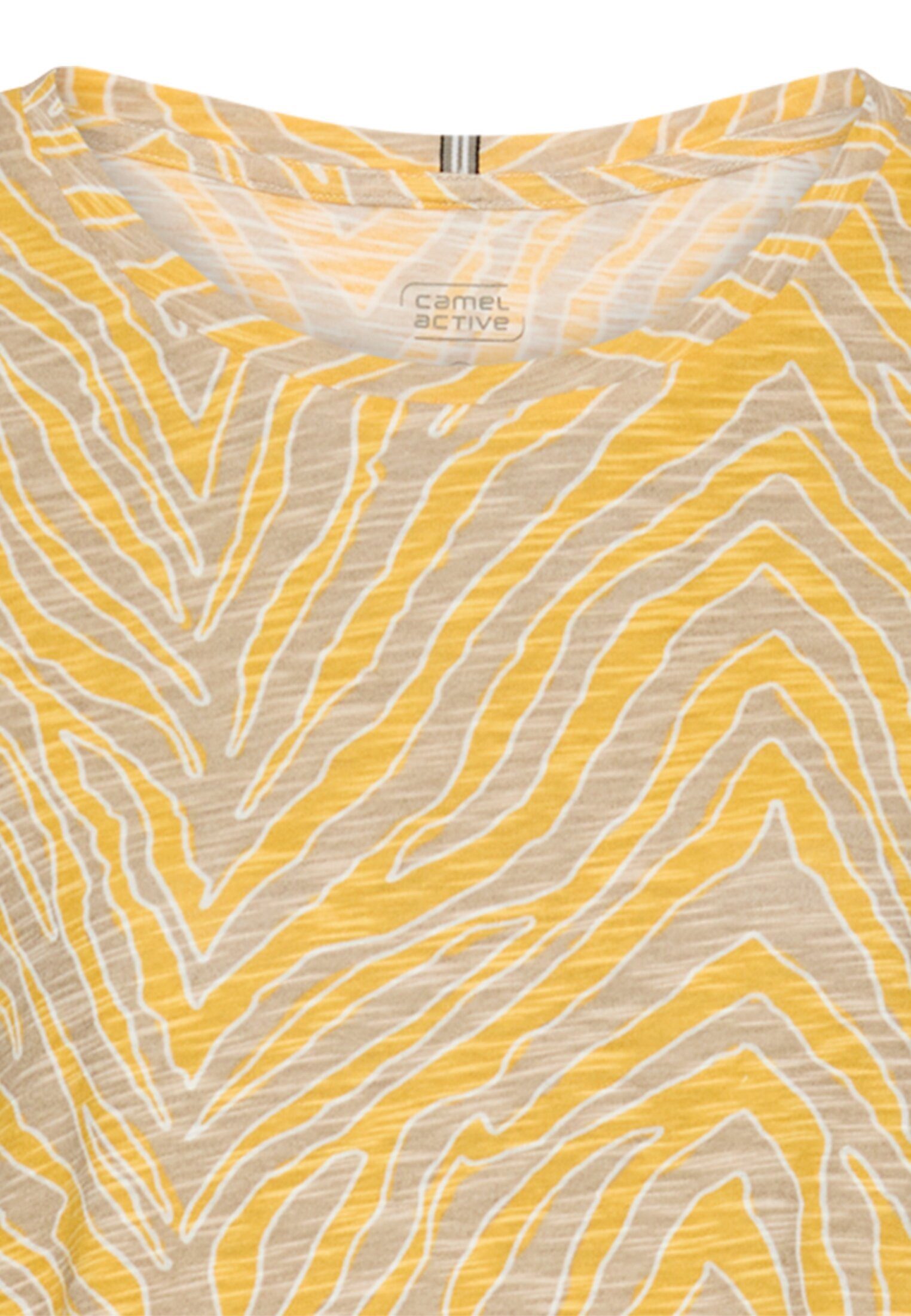 camel active T-Shirt mit Rundhalsausschnitt Kurzarm