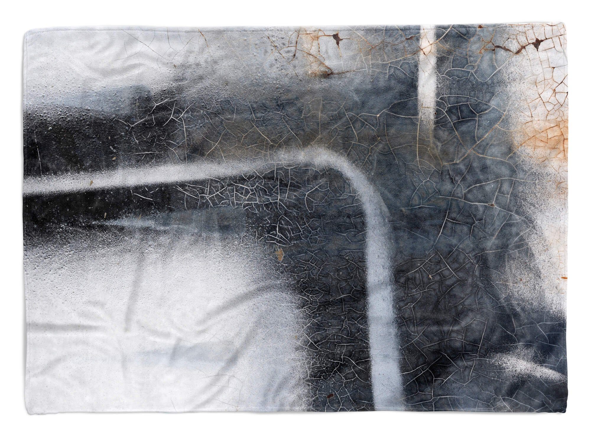 Sinus Art Handtücher Handtuch Strandhandtuch Saunatuch Kuscheldecke mit Fotomotiv Wandstruktur Risse Einzigart, Baumwolle-Polyester-Mix (1-St), Handtuch
