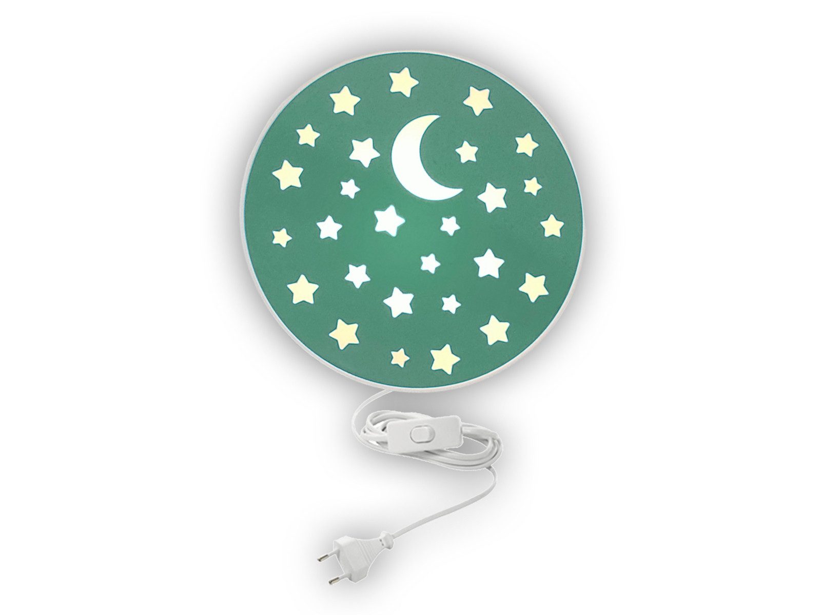 niermann LED Wandleuchte, Dimmfunktion, LED wechselbar, Warmweiß, mit Schalter und Stecker, kleine Kinderlampe, ausgefallen flach, 25cm