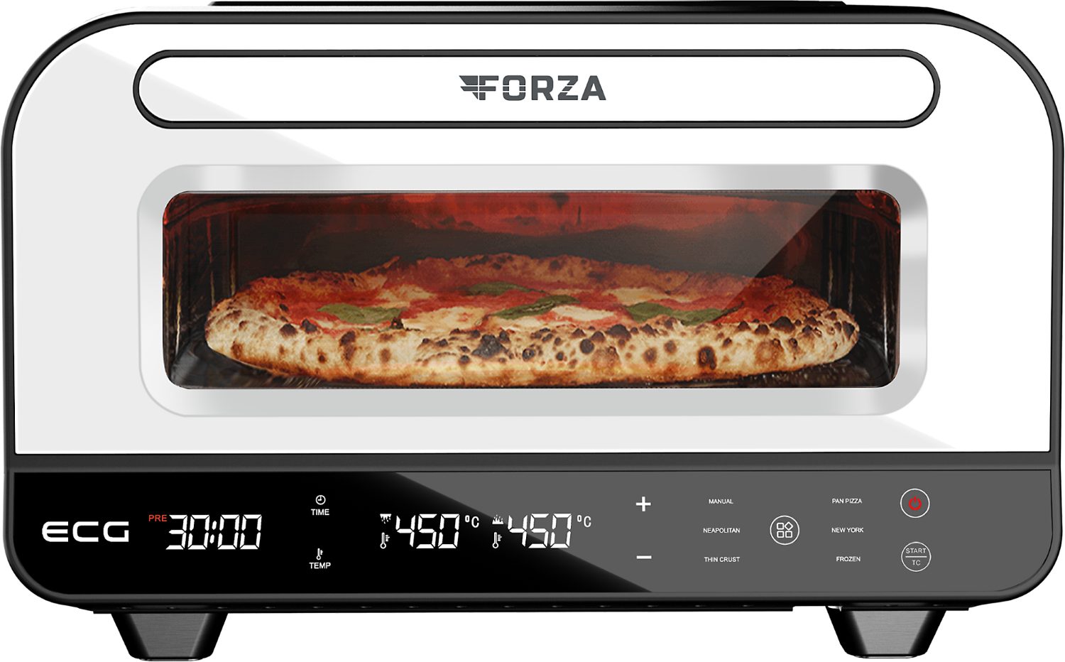 ECG Pizzaofen Forza 4500, Temperatur bis zu 450 °C