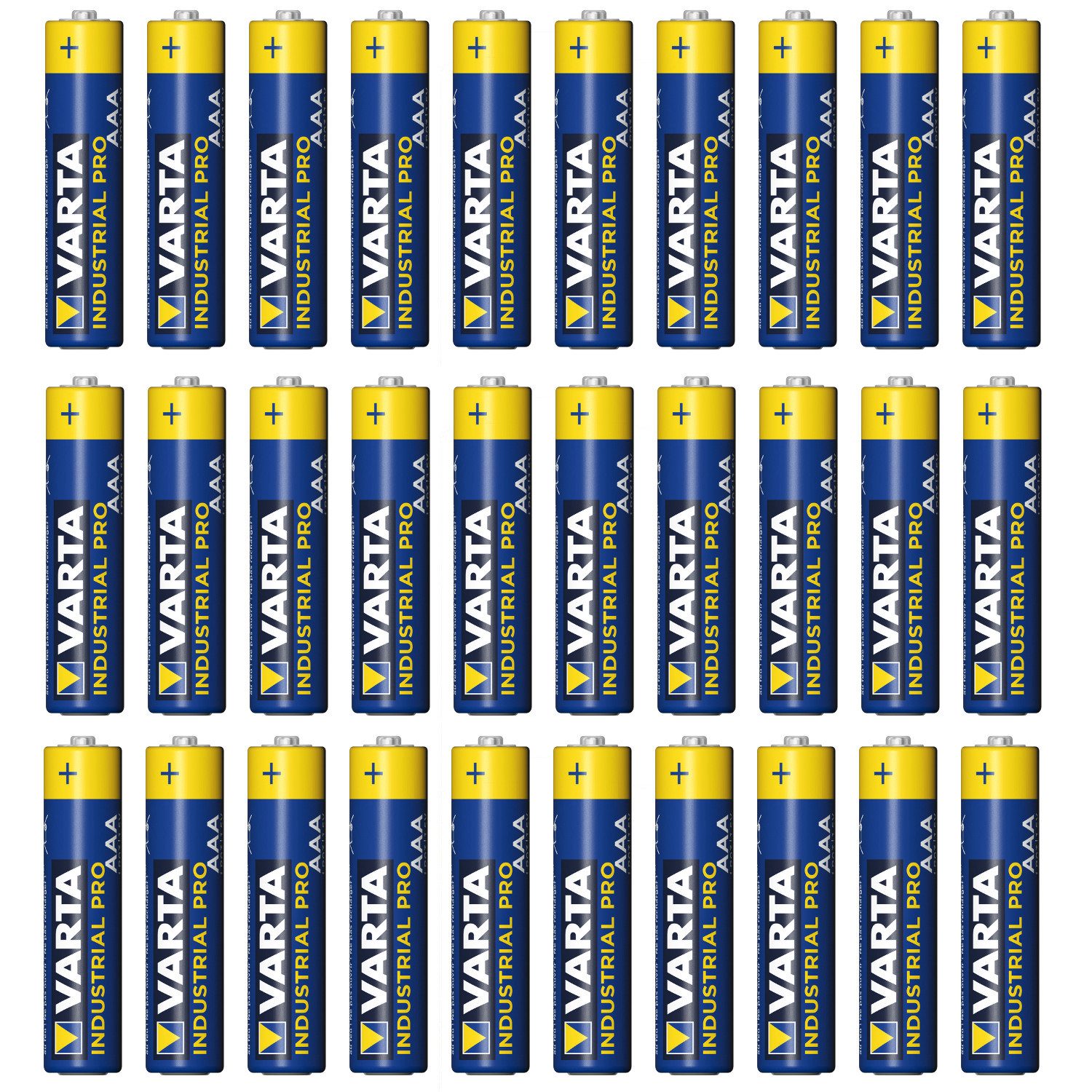 VARTA Batterie, (30 St), Industrie-Batterien LR03/AAA