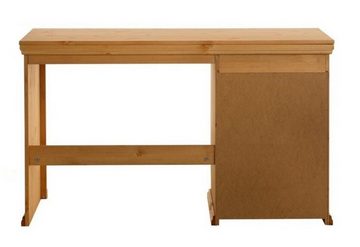 Clever-Moebel Schreibtisch Schreibtisch aus Kiefernholz im Landhausstil, Breite 128cm, Tiefe 48cm