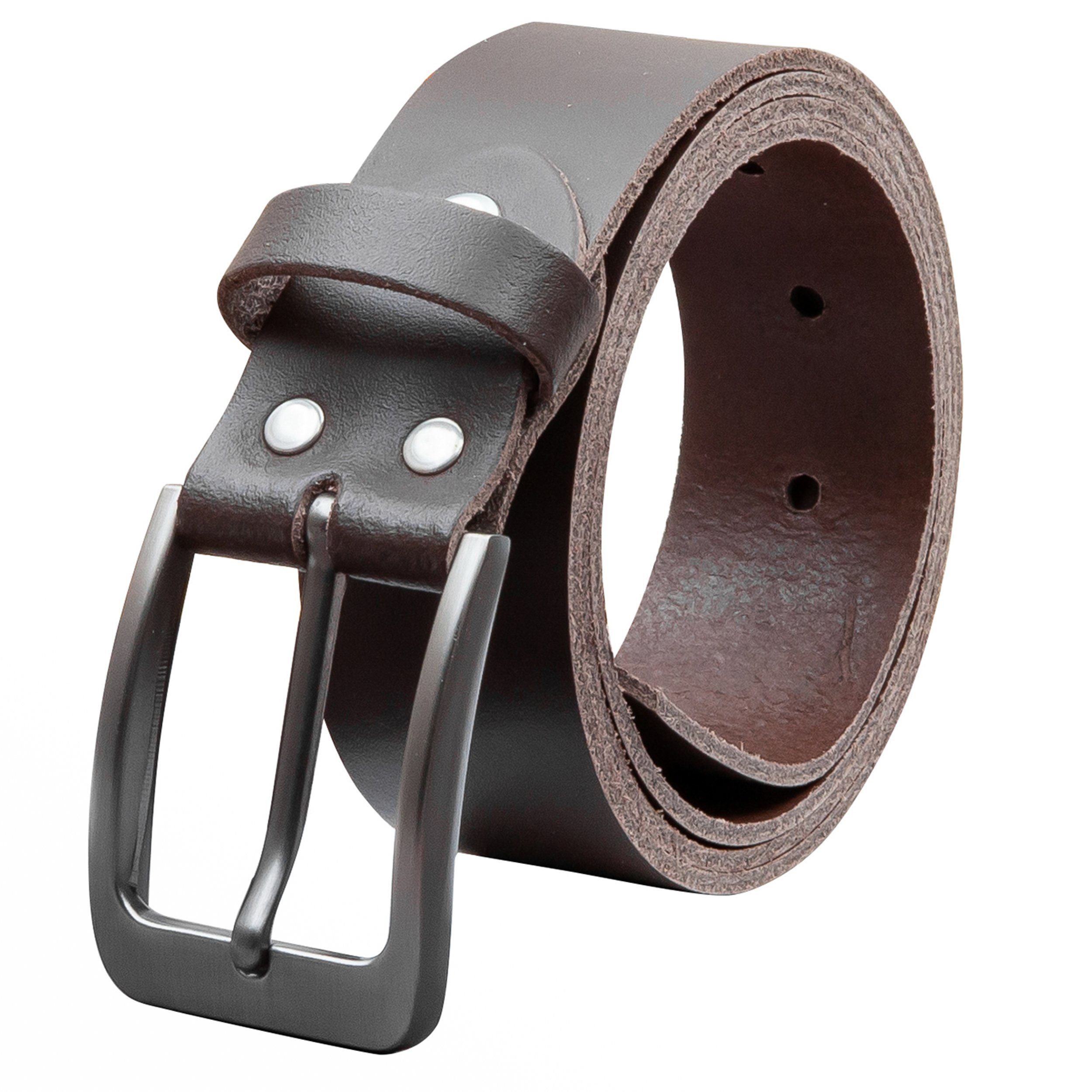 COLOGNEBELT Ledergürtel OM411-SL-Dunkelbraun MADE IN GERMANY, Dunkelbraun K günstig online kaufen