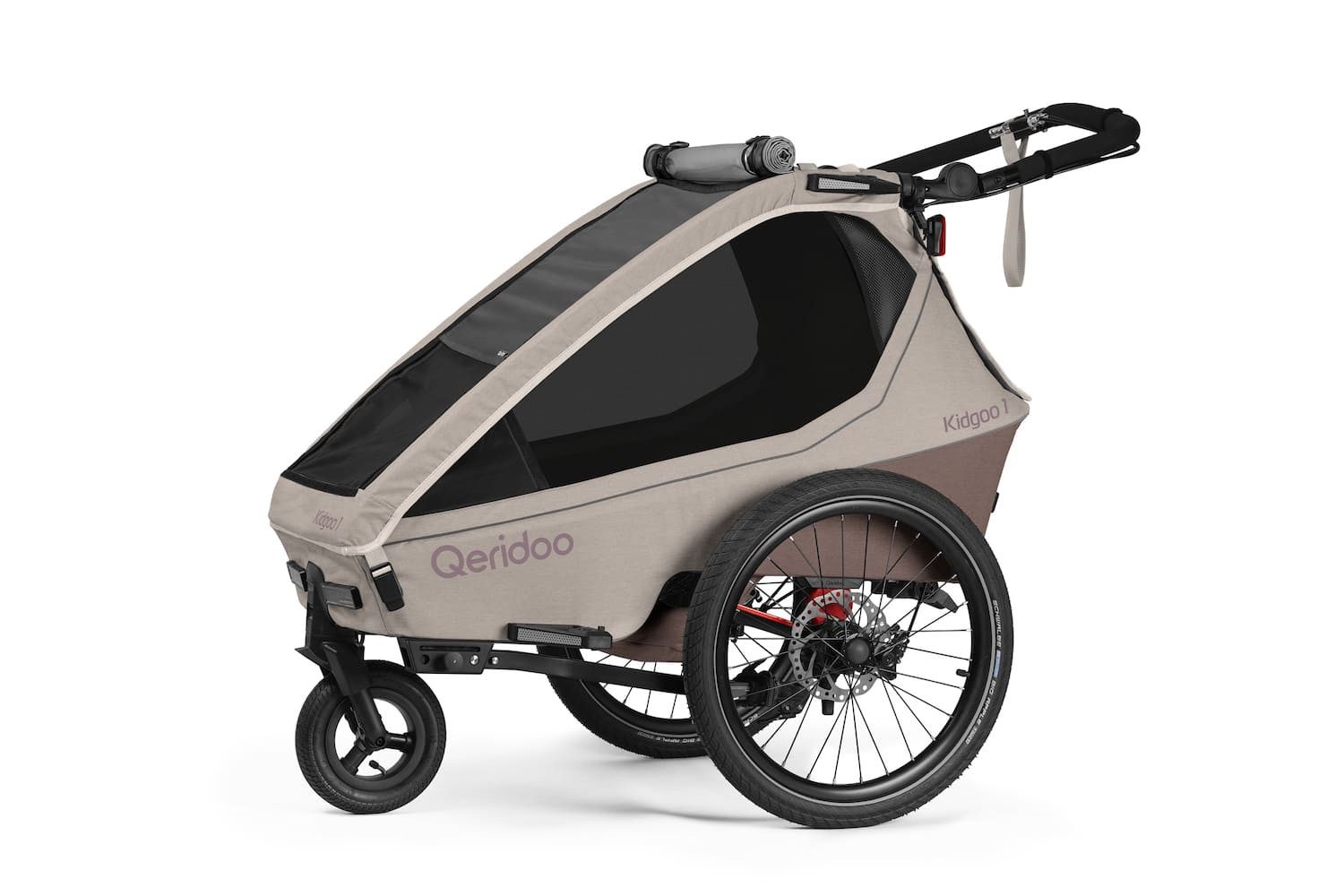 Qeridoo Fahrradkinderanhänger Kidgoo 1 Pro Gen 2 - Kinderfahrradanhänger für 1 Kind, Anhänger, Buggy und Jogger