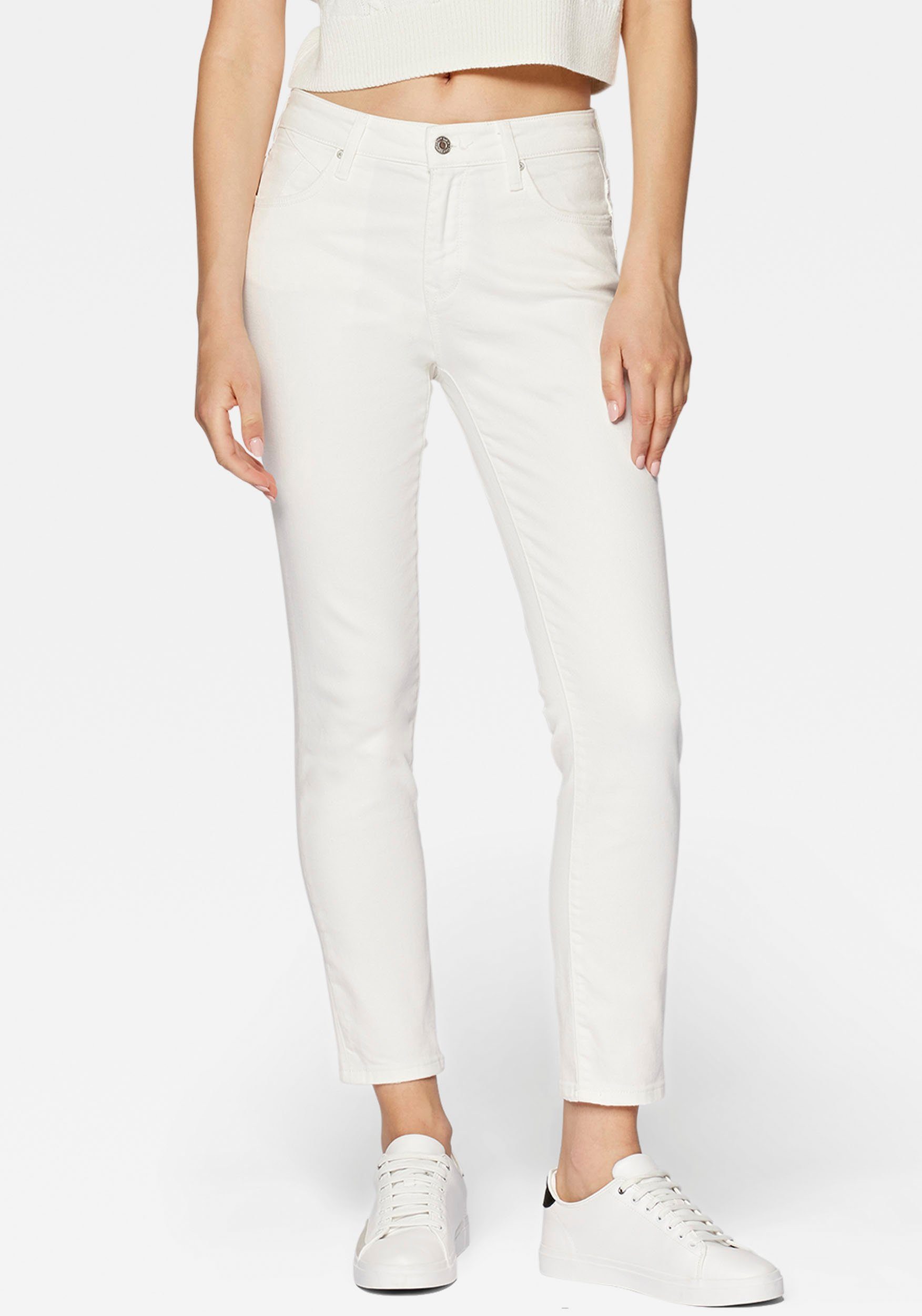 Mavi hochwertiger Verarbeitung dank Slim-fit-Jeans trageangenehmer Stretchdenim white