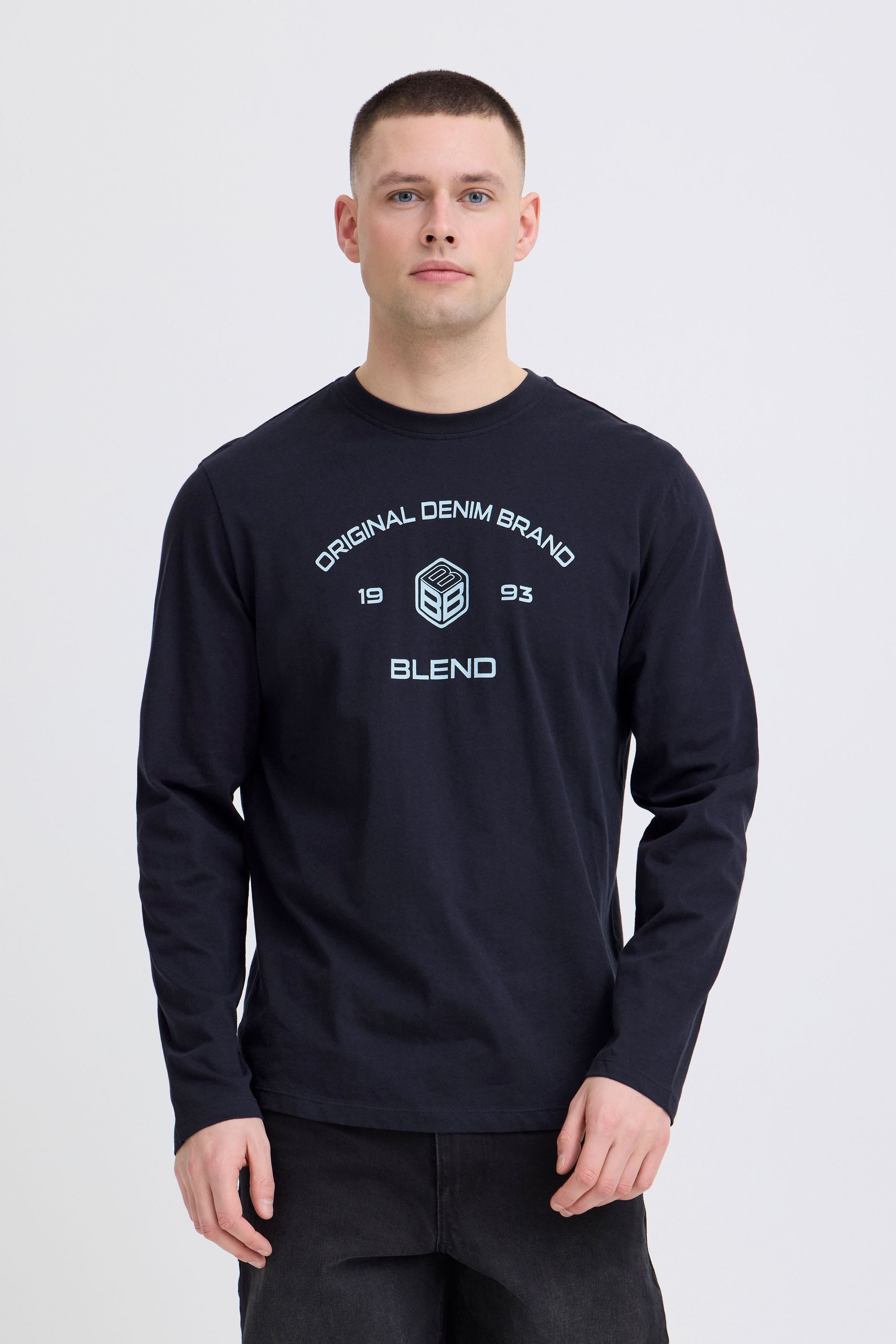 Blend Langarmshirt BHKarson Stilvolles Langarmshirt mit Print