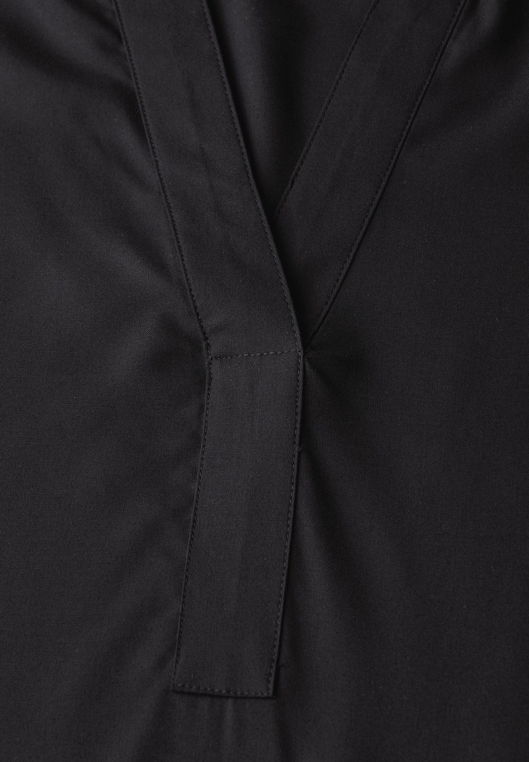 STREET ONE Kurzarmbluse QR Splitneck tunic blouse UNI günstig online kaufen