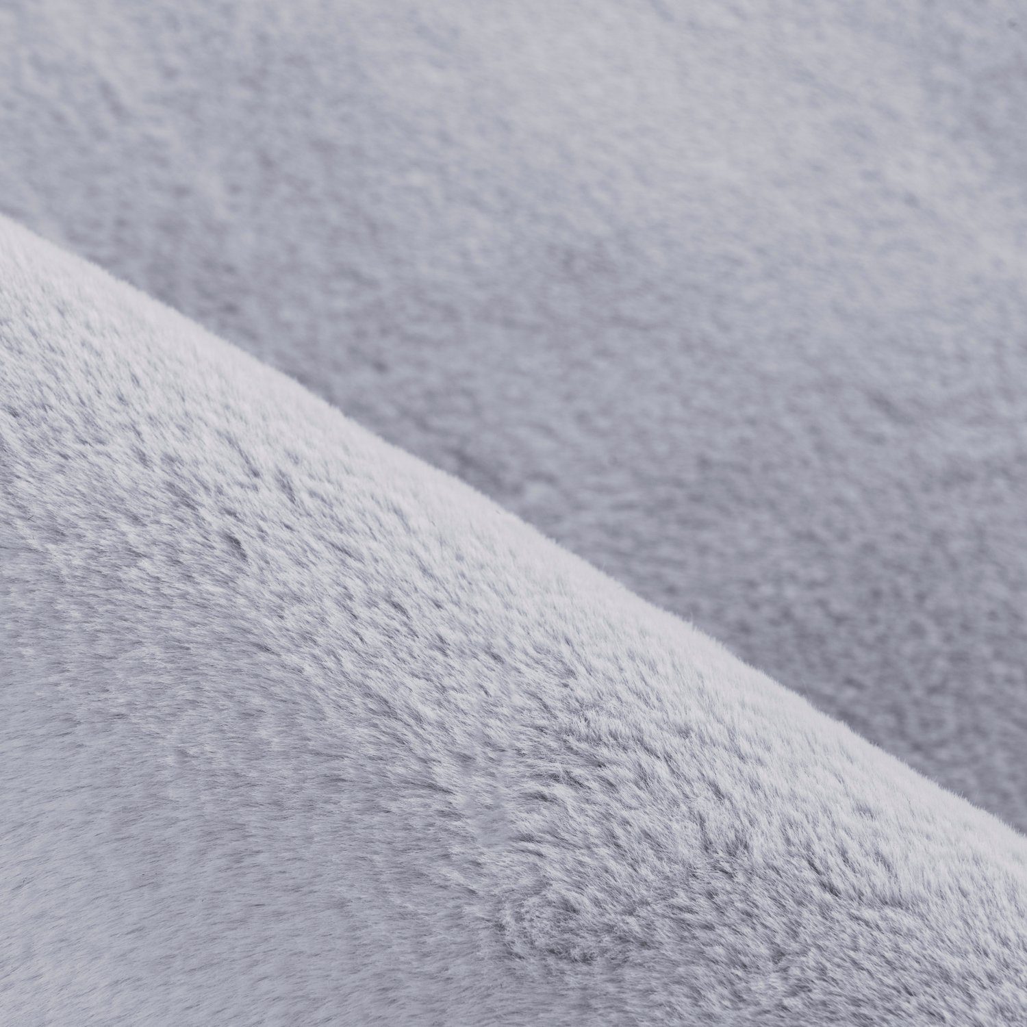 Teppich Unicolor - Höhe: Läufer, Teppich Teppium, 20 Silber Einfarbig, mm, Wohnzimmer