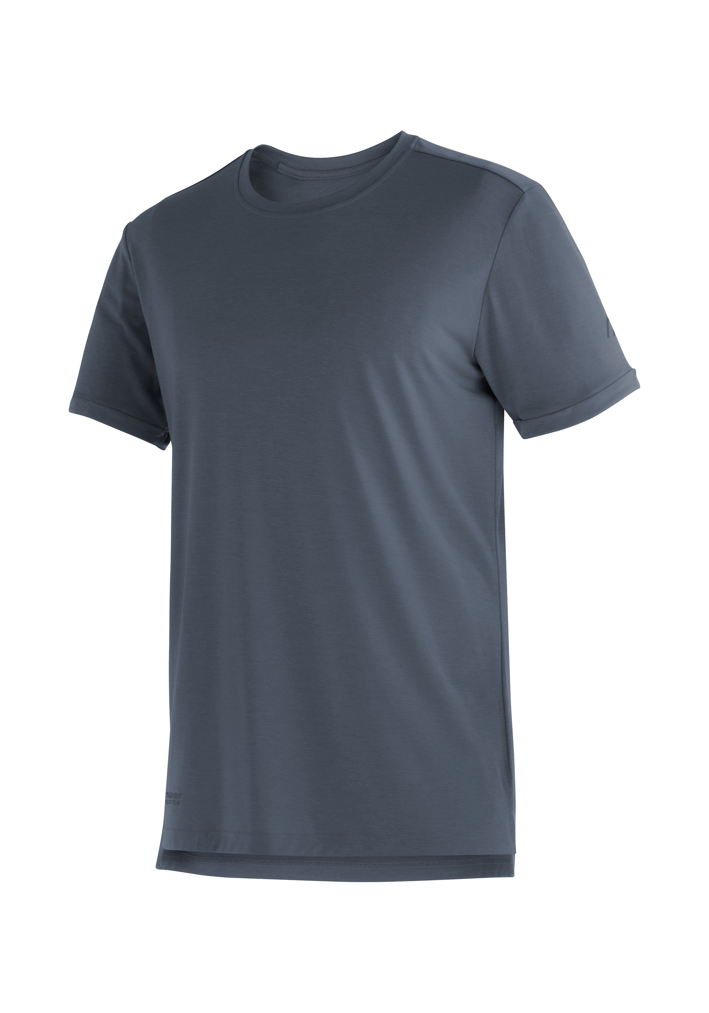 Maier Sports T-Shirt Horda S/S M Herren Kurzarmshirt für Wandern und Freizeit graublau