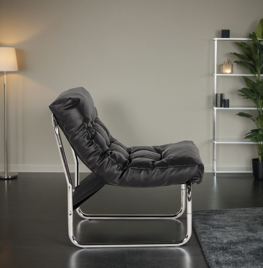 KADIMA DESIGN Loungesessel Lounge Clubsessel, Chromkufen, günstig online kaufen