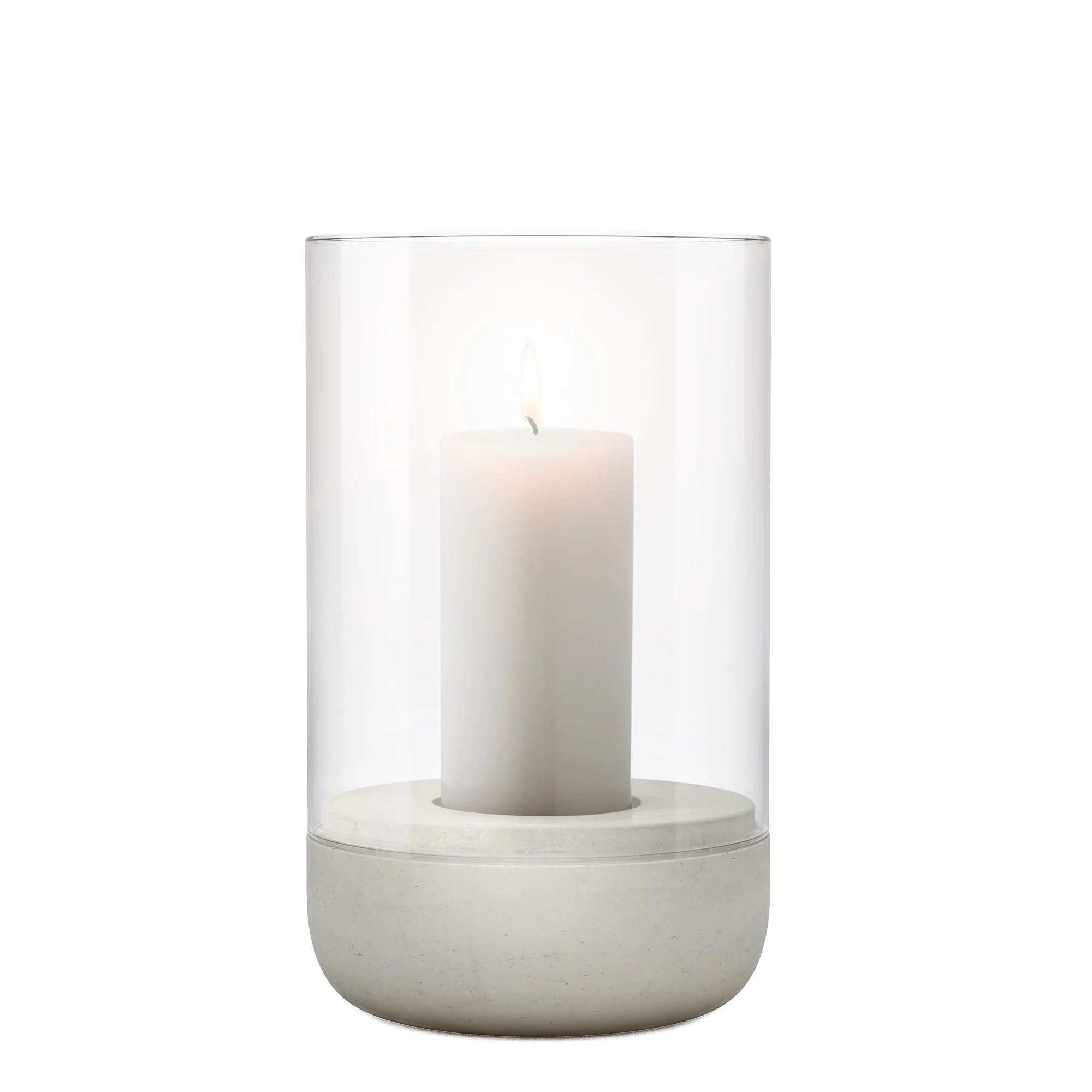 blomus Windlicht -CALMA- Glas Kerzenhalter, Stimmungslicht: modernes Deko-Design (1 St., SIZE M), Exklusive Betonoptik, Handgefertigt, Verschiedene Größen & Farben