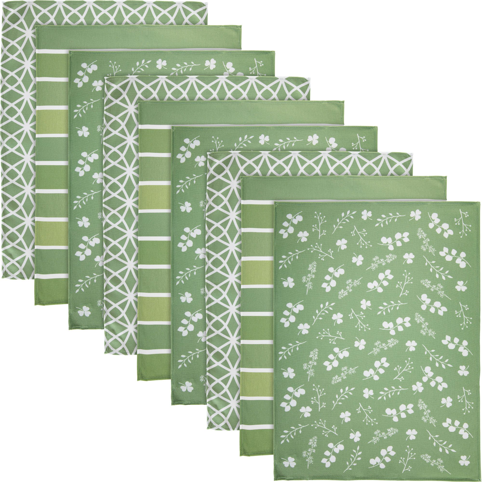 Erwin Müller Geschirrtuch Geschirrtuch "Blumen, Grafik, Streifen" 9er-Pack, günstig online kaufen