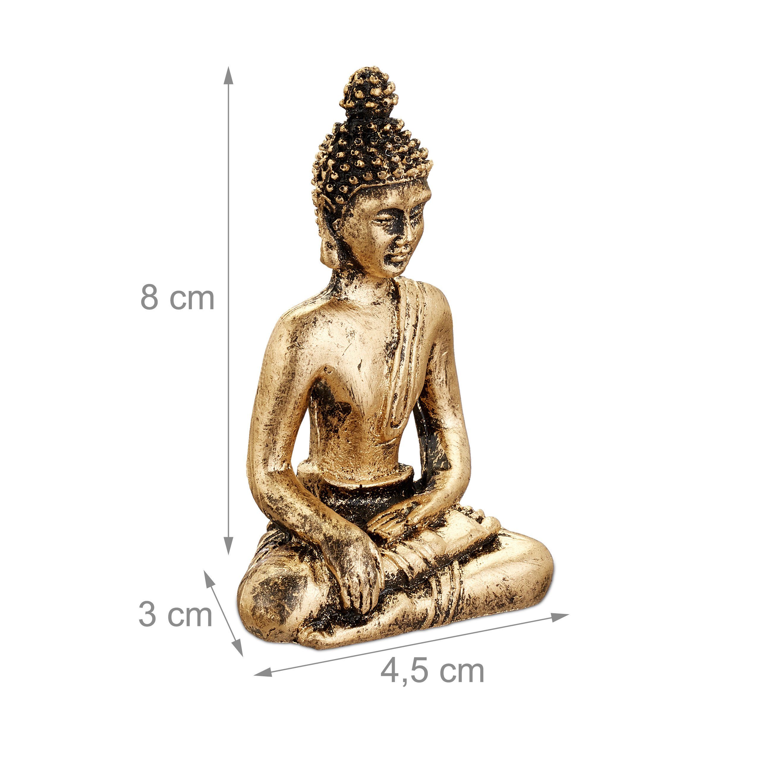 relaxdays Buddhafigur x mit Buddha 2 Garten Zen