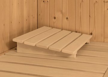 Karibu Sauna Cellin, BxTxH: 210 x 165 x 202 cm, 68 mm, (Set) 3,6-kW-Plug & Play BIO-Ofen mit ext. Steuerung