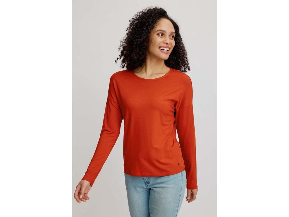 Tranquillo Langarmshirt tranquillo Damen-Langarmshirt mit überschnittenen