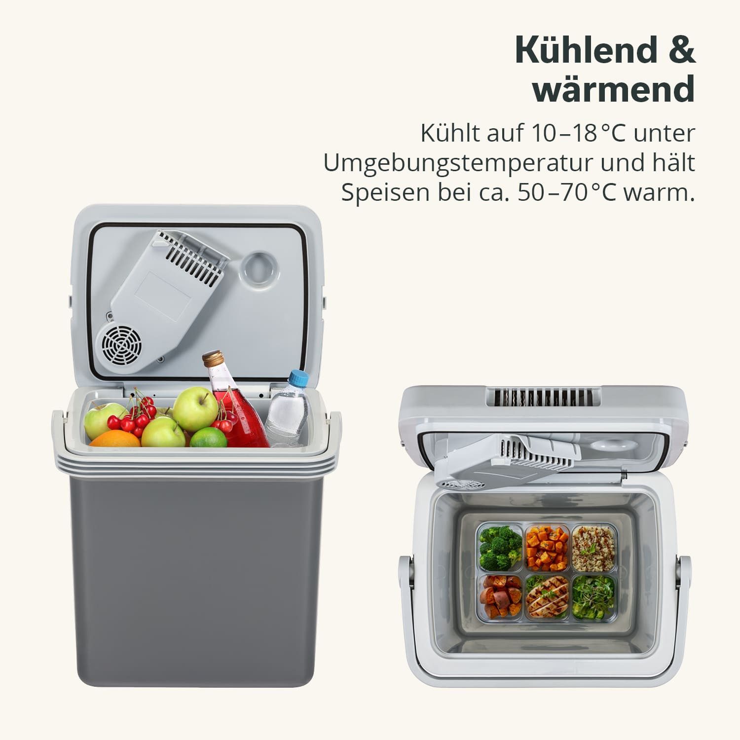 Skandika Elektrische Kühlbox Autokühlschrank, Leira, Kühl und Warmhaltefunktion, Gewicht 3,8 kg, elektrische Kühlbox für Auto und Steckdose, 12V, 220-240V