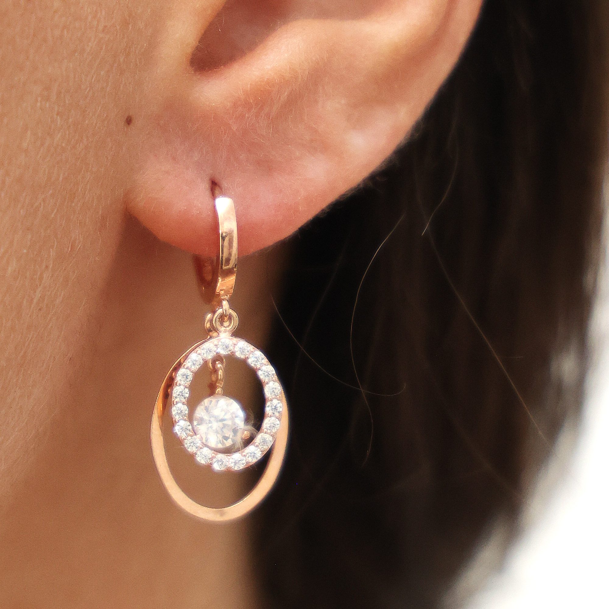 dKeniz Paar Ohrhänger 925/- Sterling Silber rosévergoldet Royal Ohrring günstig online kaufen