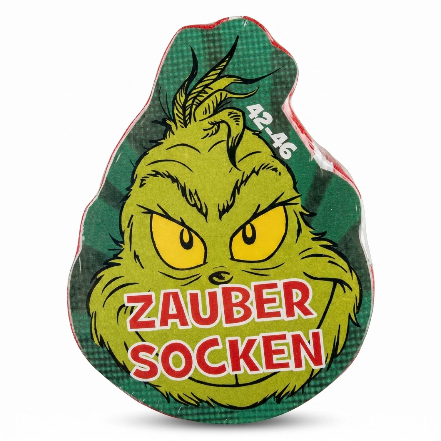 Sockswear Freizeitsocken The GRINCH 1 Paar Herren Zaubersocken Strümpfe Rot-Weiss 42-46