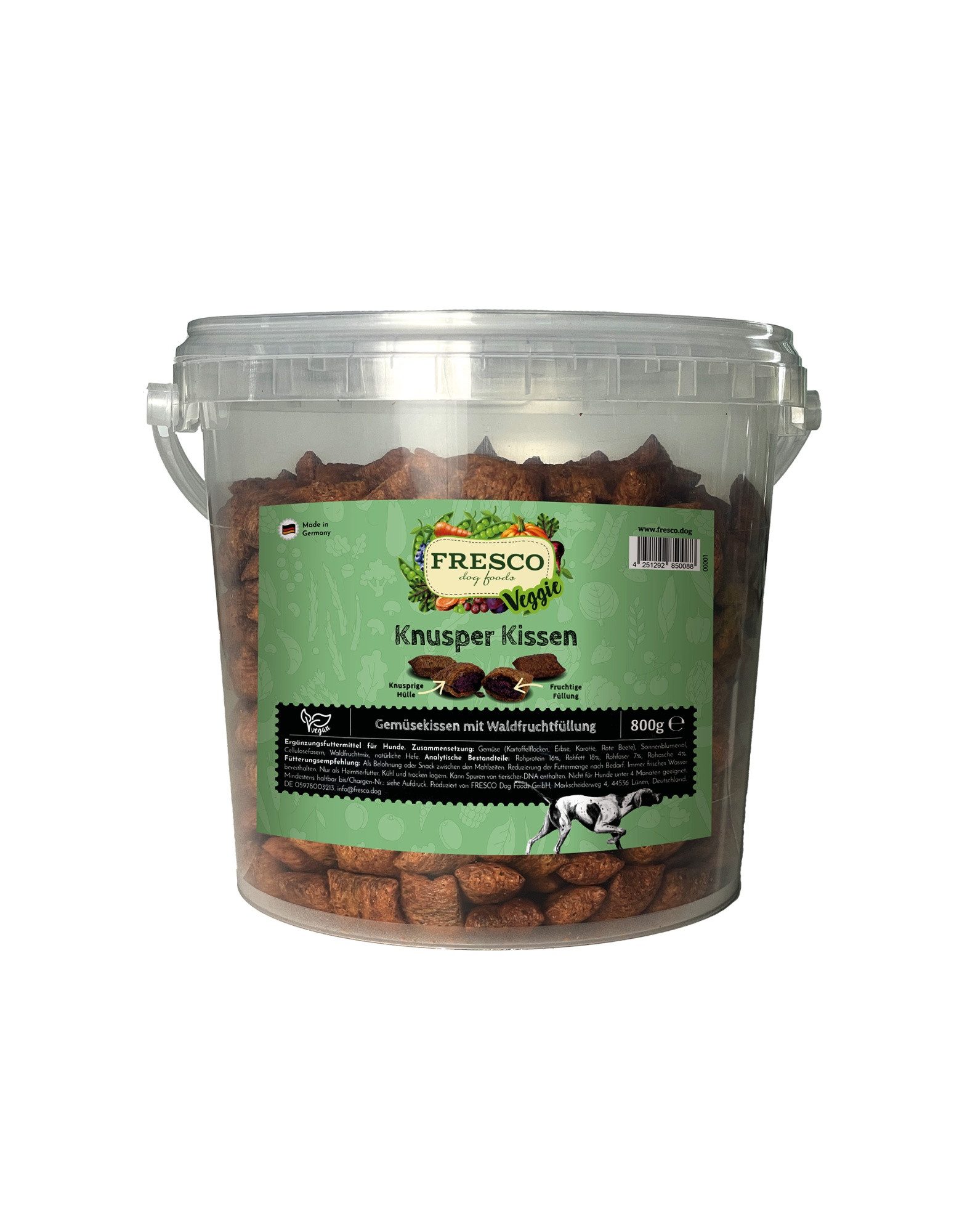Fresco Dog Knusperkissen 800g, gesunde Hunde Leckereien, Snack für: Hunde, Getreidefrei & zuckerfrei