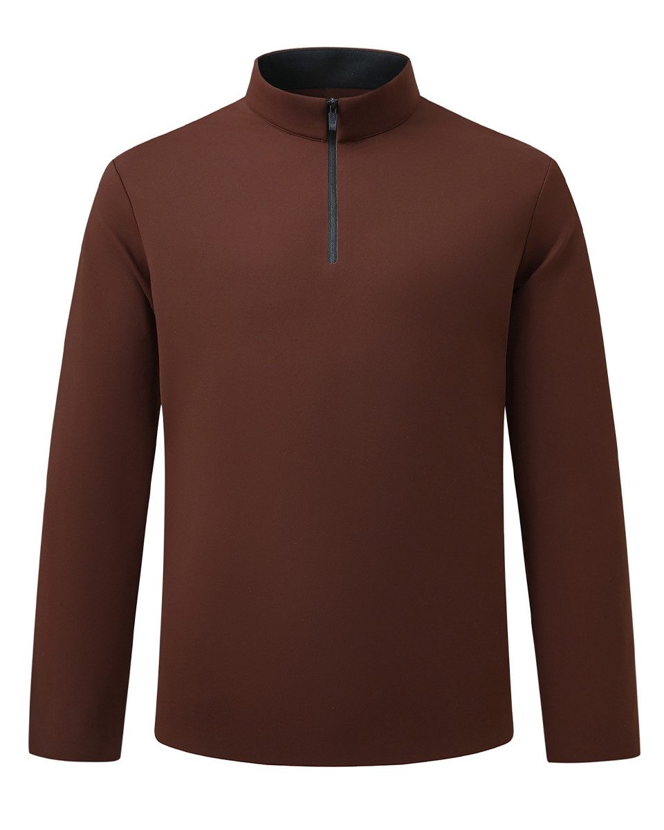 Allthemen Sweatshirt Bicolor Stehkragen Herren Sweatshirt Langarm mit Halbzip Freizeitstil