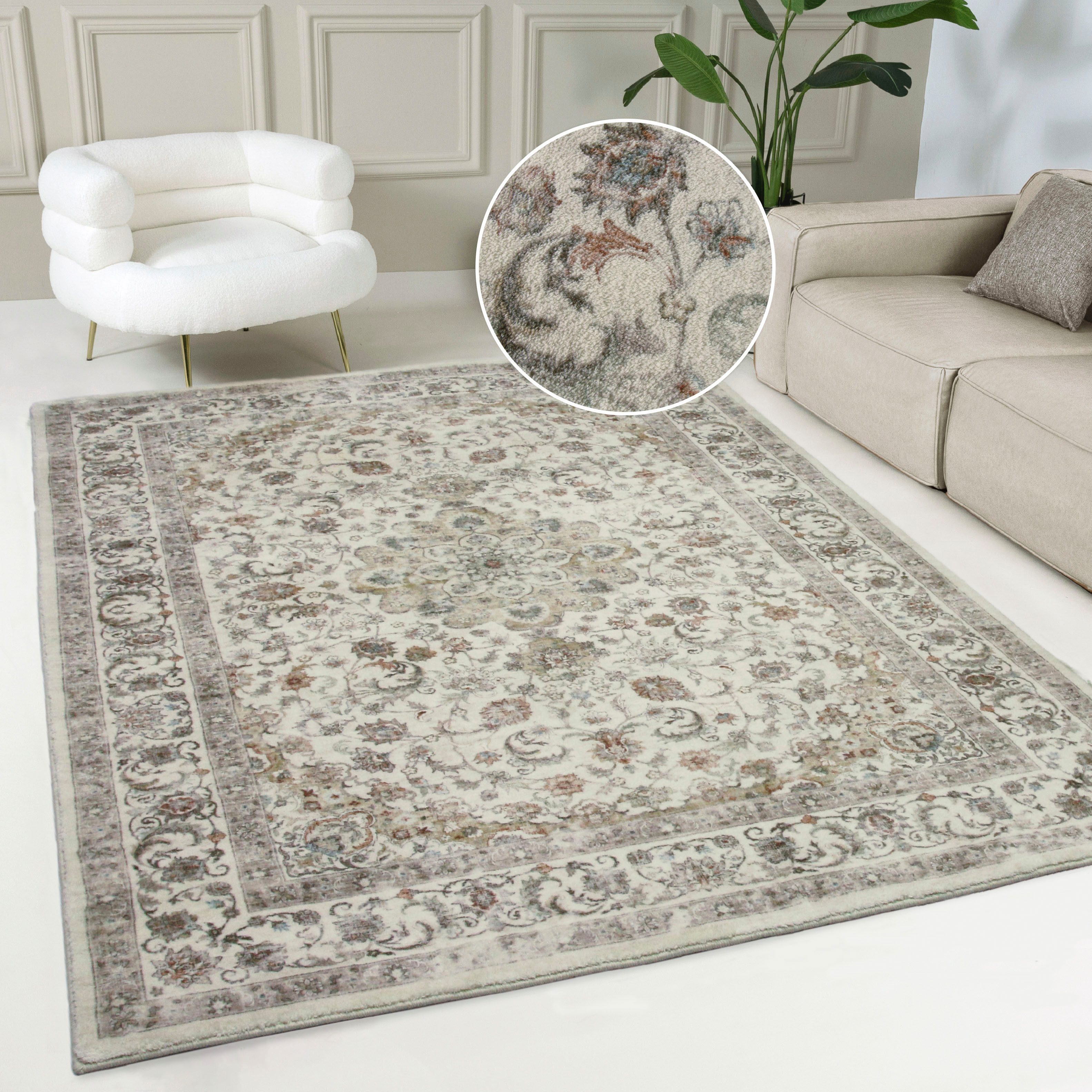 Teppich Omar, Druckteppich, orientalisches Design, mehrfarbig, bedruckt