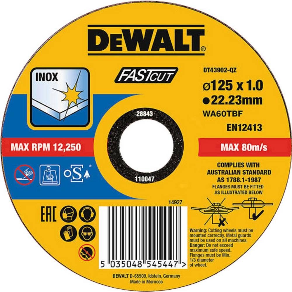 DeWalt Trennscheibe Trennscheibe Edelstahl 125x1mm | Trennscheiben