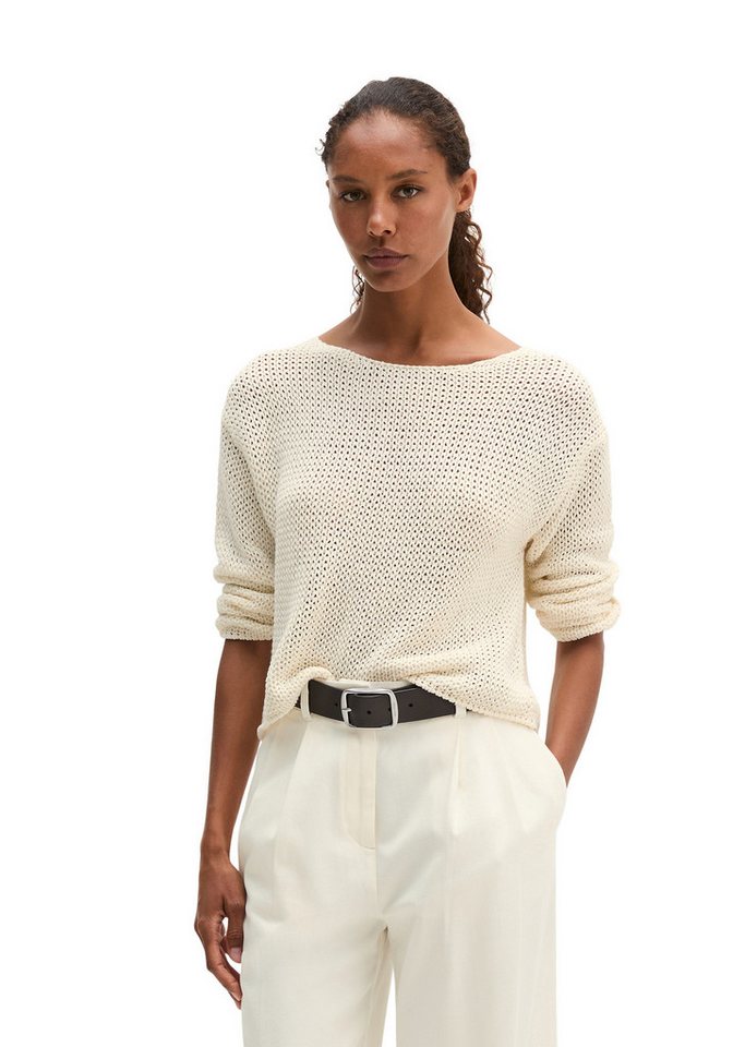 Marc O'Polo Strickpullover aus Leinen-Baumwolle-Mix