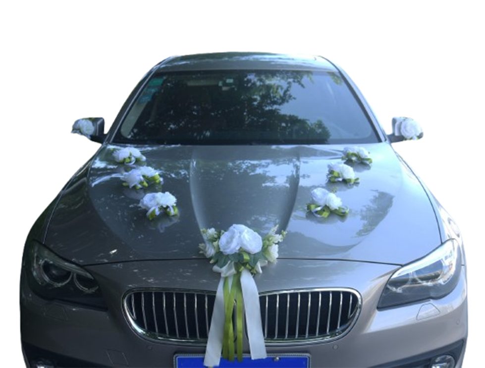 Kunstblume Autoschmuck Hochzeit,Wedding Girlande Hochzeitsauto Dekorationss günstig online kaufen