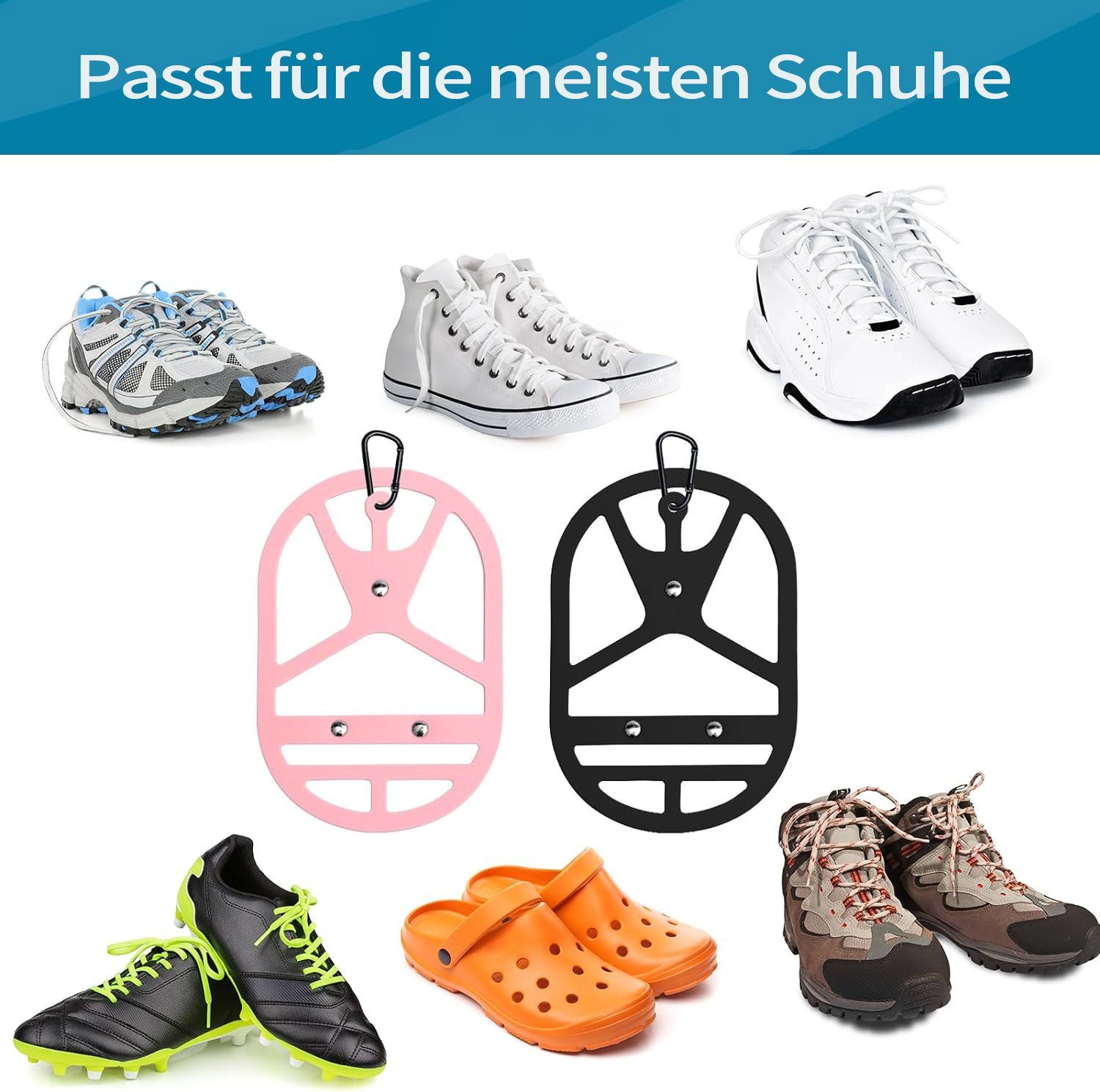 Outdoor Schuhclip für Schuhregal Schuhzubehör Sport Rosa Daisred den Wandern Organizer