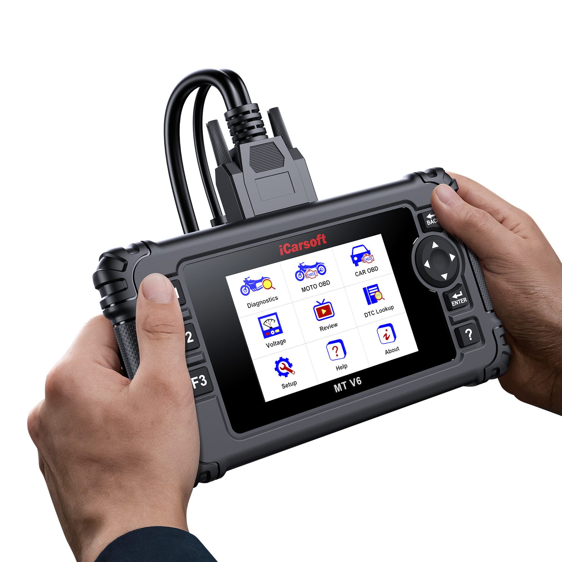 iCarsoft OBD2-Diagnosegerät MT V6 für Yamaha Motorräder OBD Scanner inkl. Adapter +Updates – Bild 2 von 5