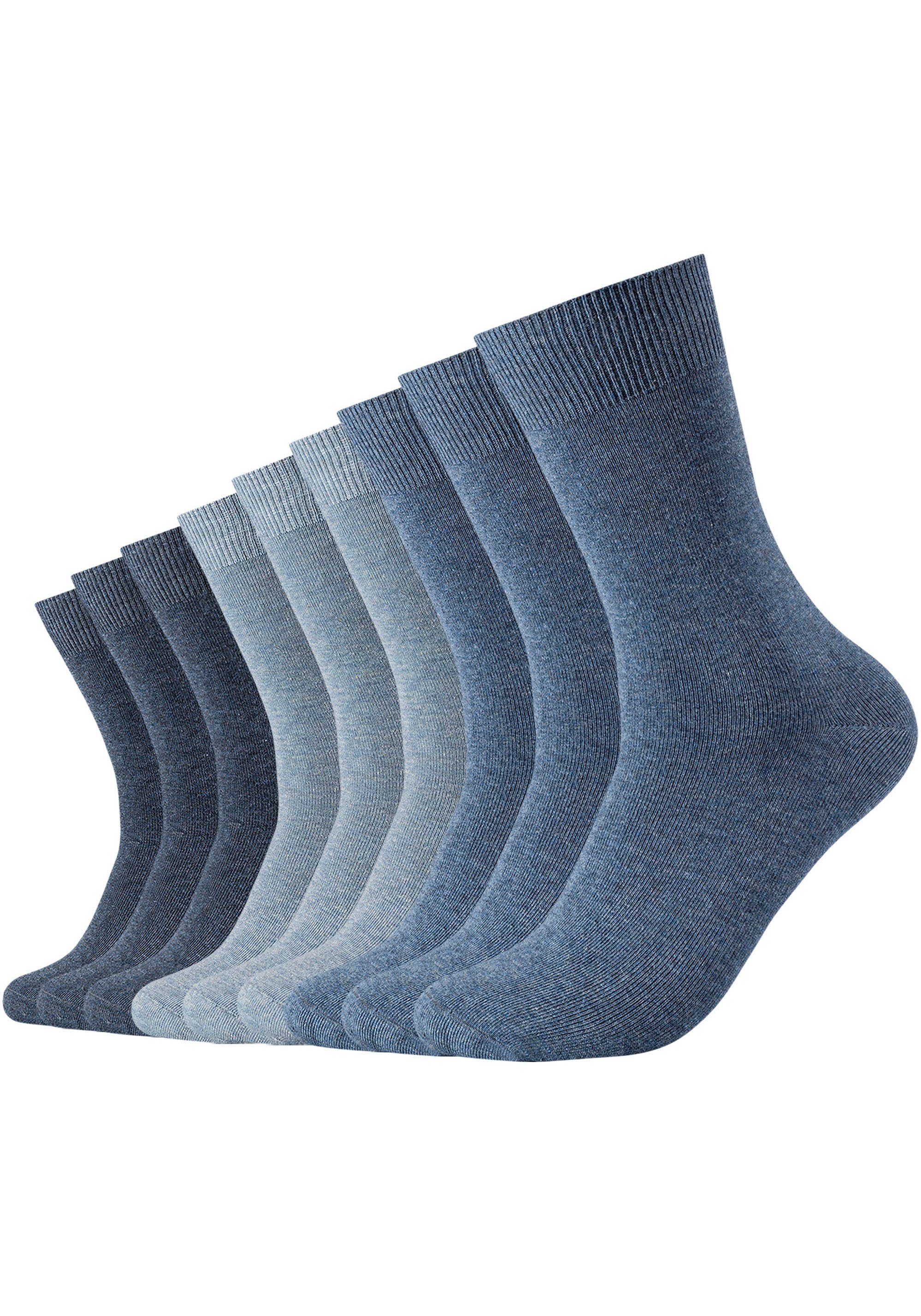 Camano Socken (Packung, 9-Paar) Langlebig: verstärkter Fersen- und Zehenbereich denim-melange