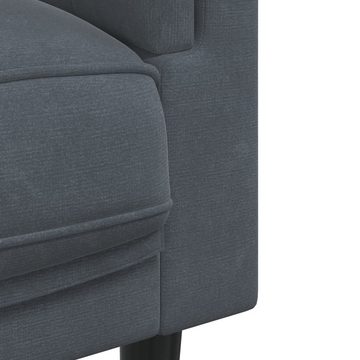 vidaXL Sofa Sofa mit Kissen 3-Sitzer Dunkelgrau Samt