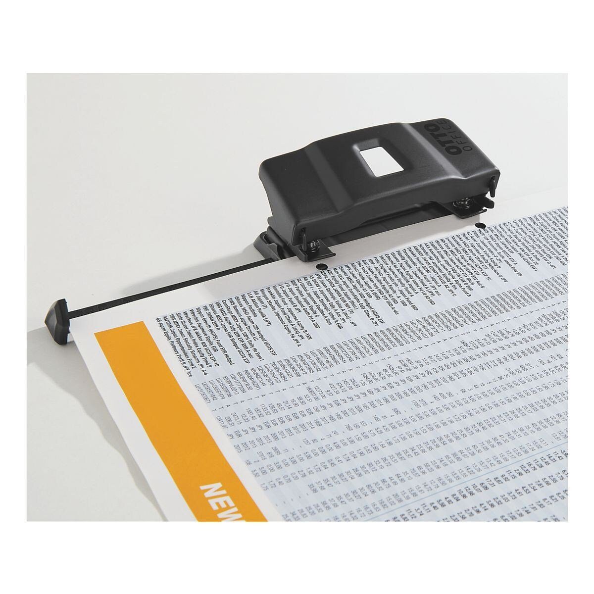 Otto Office Lochstanzer, 2-fach Lochung bis 10 Blatt, mit Anschlagschiene bis A4