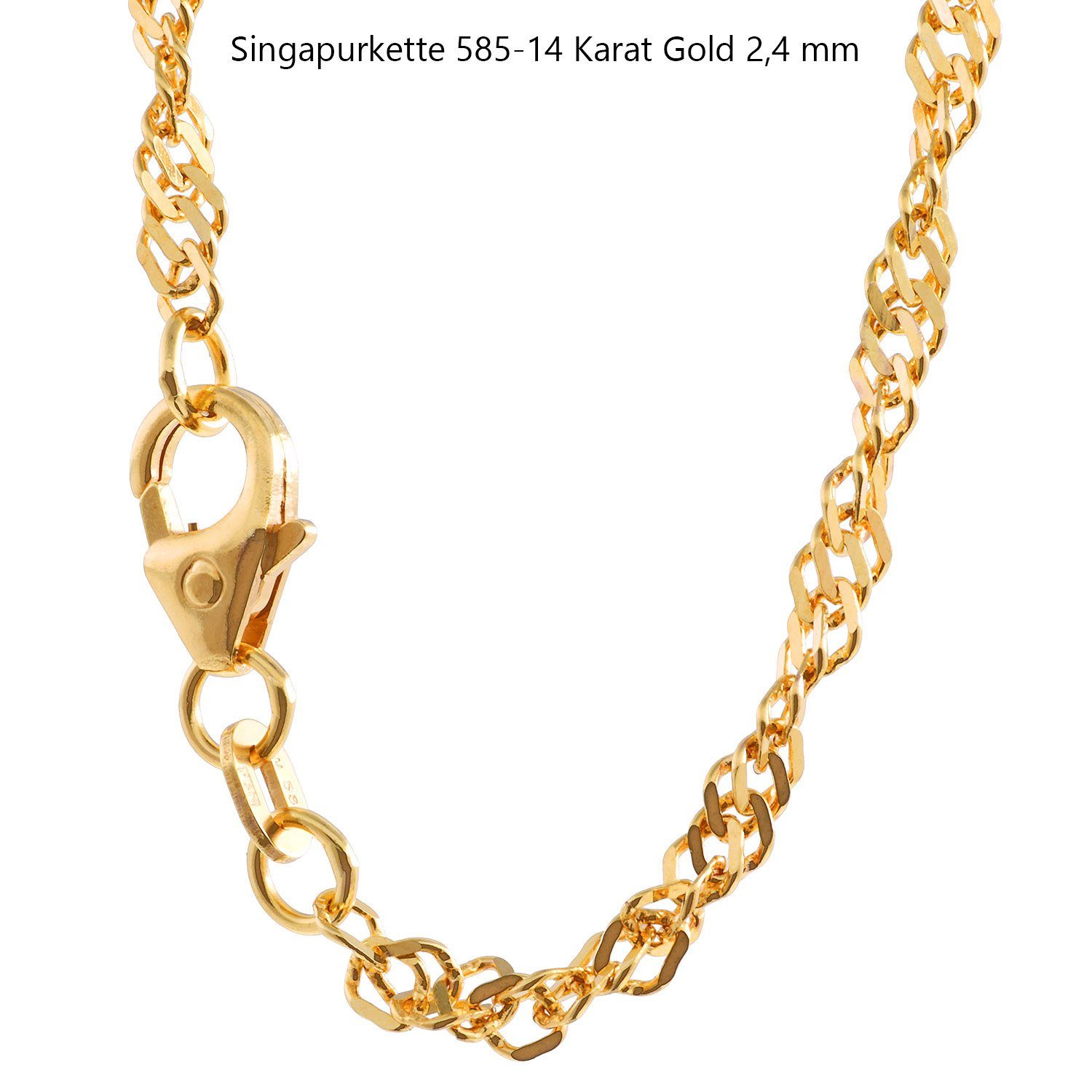 HOPLO Goldkette Goldkette Singapurkette Länge 42cm günstig online kaufen
