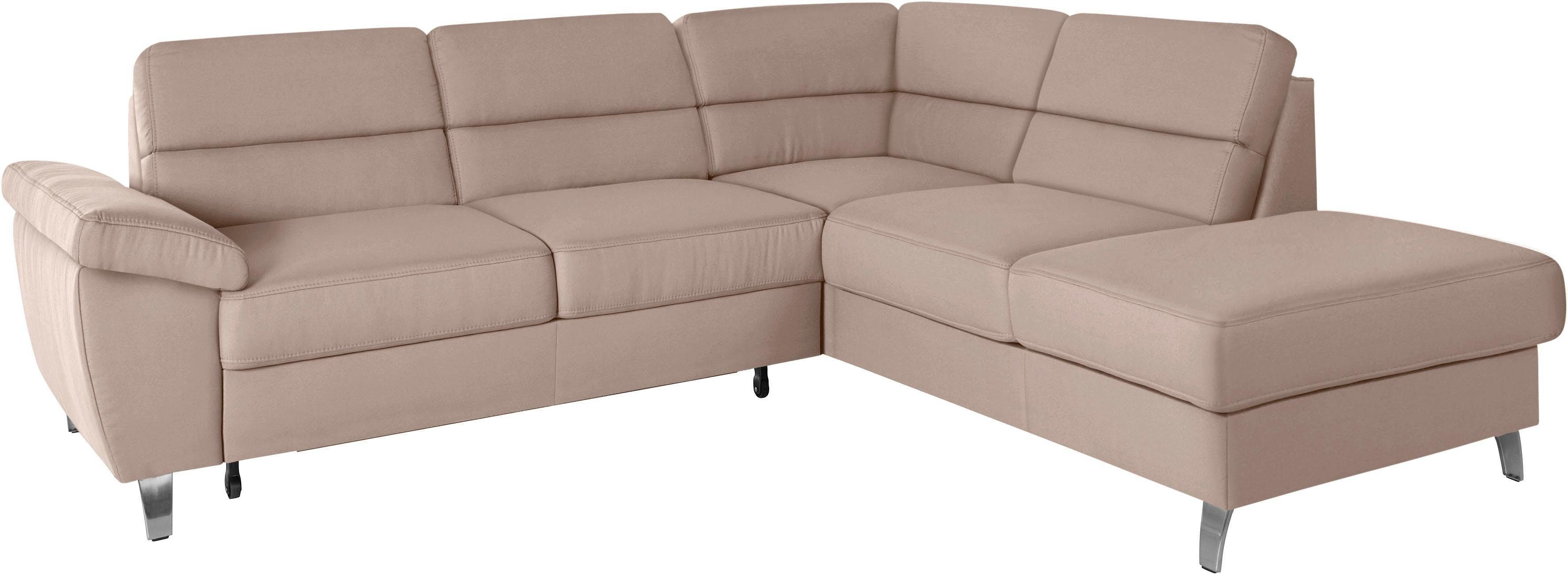 sit&more Ecksofa Sorano L-Form, wahlweise mit Bettfunktion und Bettkasten