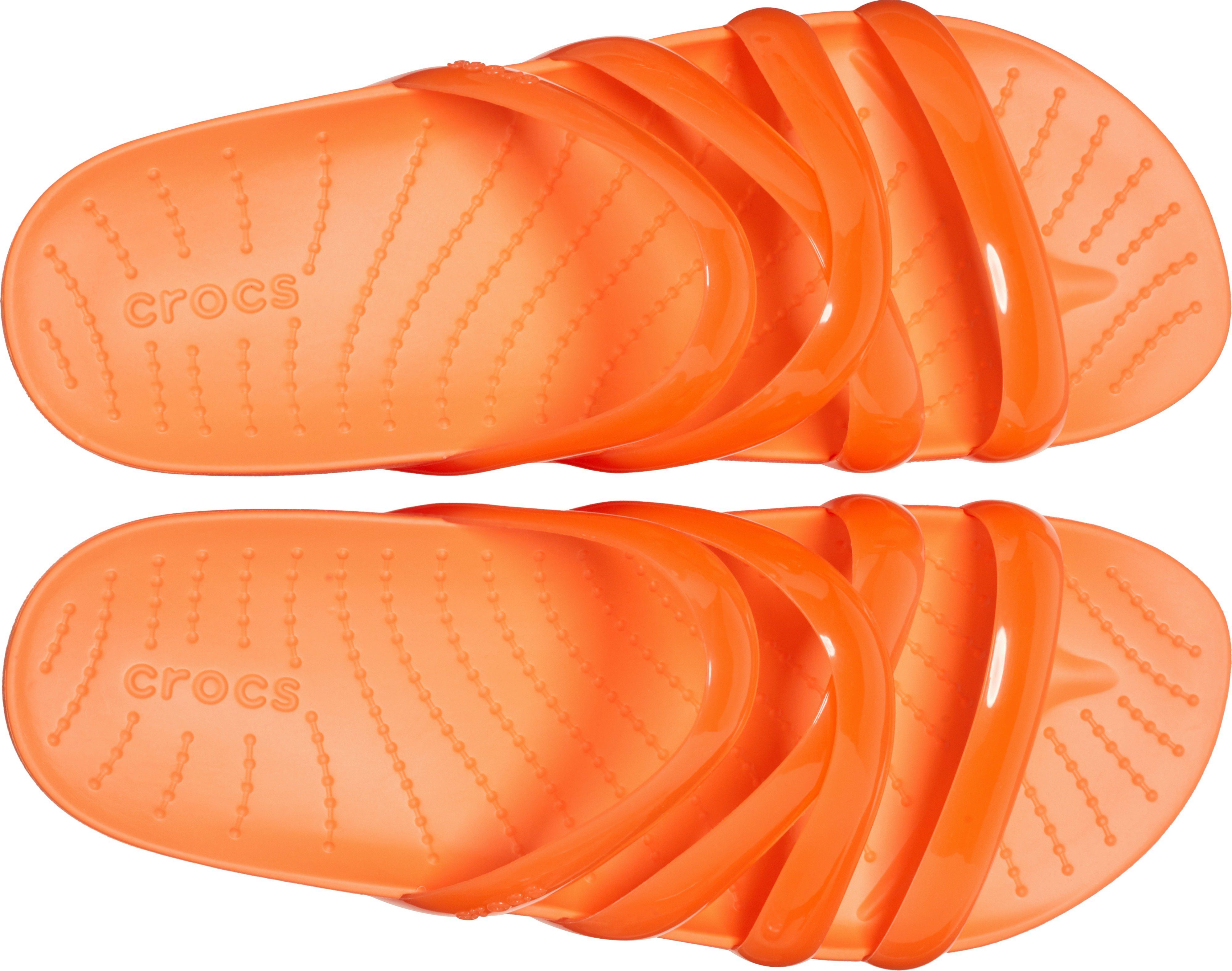apricot Badepantolette Strappy Crocs Splash Glossy