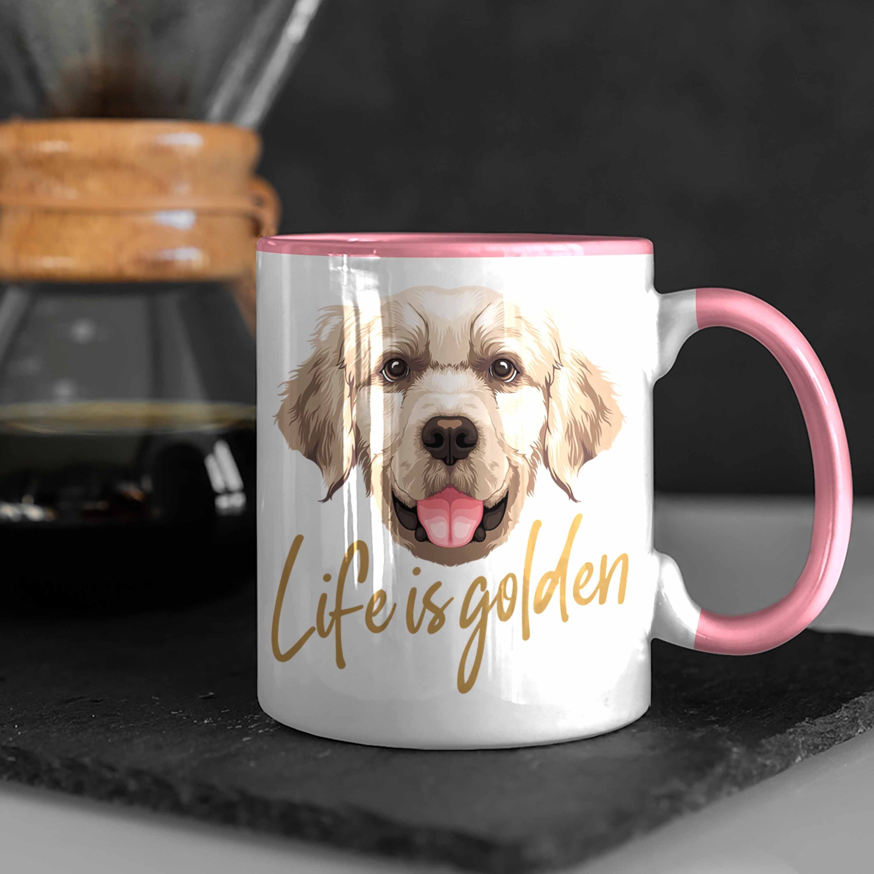 Hundebesitzer Golden Geschenk Tasse Retriever Tasse Rosa Besitzer Life Trendation Golden Is